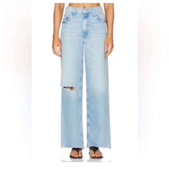 Mother Superior High Waisted Spinner Zip Chew We Bounced Jeans - Picture 2 of 11